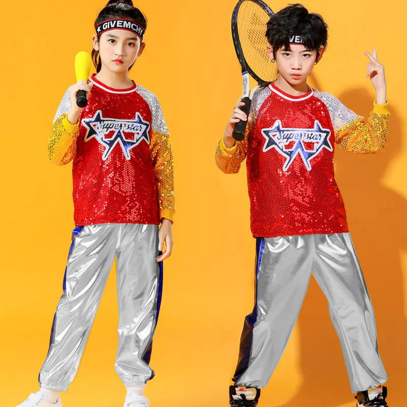 Новый детский костюм для современных джазовых танцев в стиле хип-хоп мальчиков и