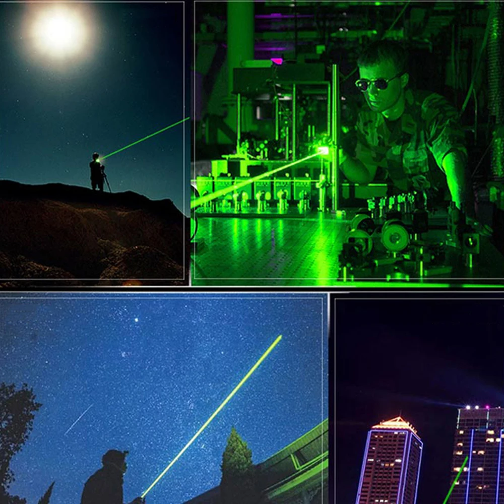 

8000m Green Laser Sight Laser 018 Pointer High Powerful Device Adjustable Focus Lazer Laser Head Includes 18650 battery charger