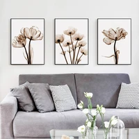 elegant poetry modern transparent flower canvas painting wall art print poster pictures home decoration simple room decor