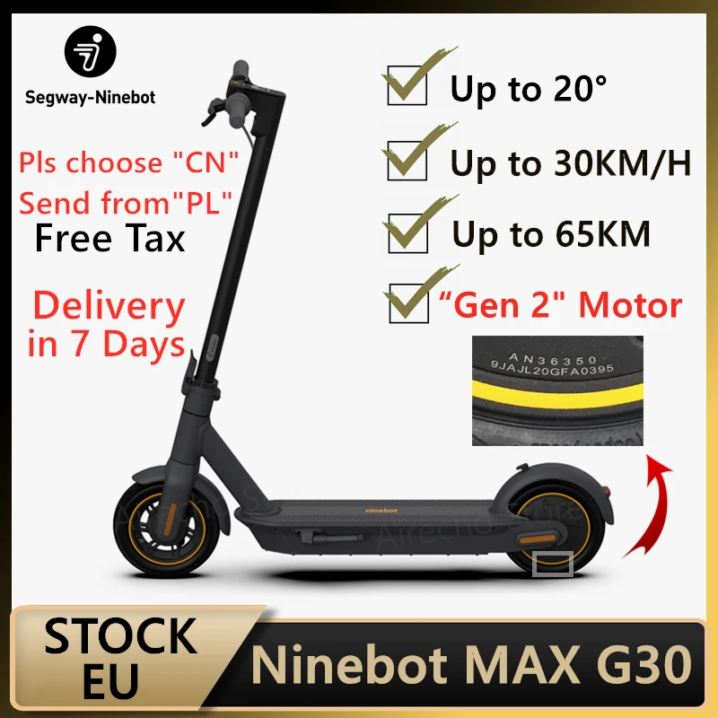 

Оригинальный умный электрический скутер Ninebot MAX G30, новейшая версия, складной скейтборд с двойным тормозом и приложением