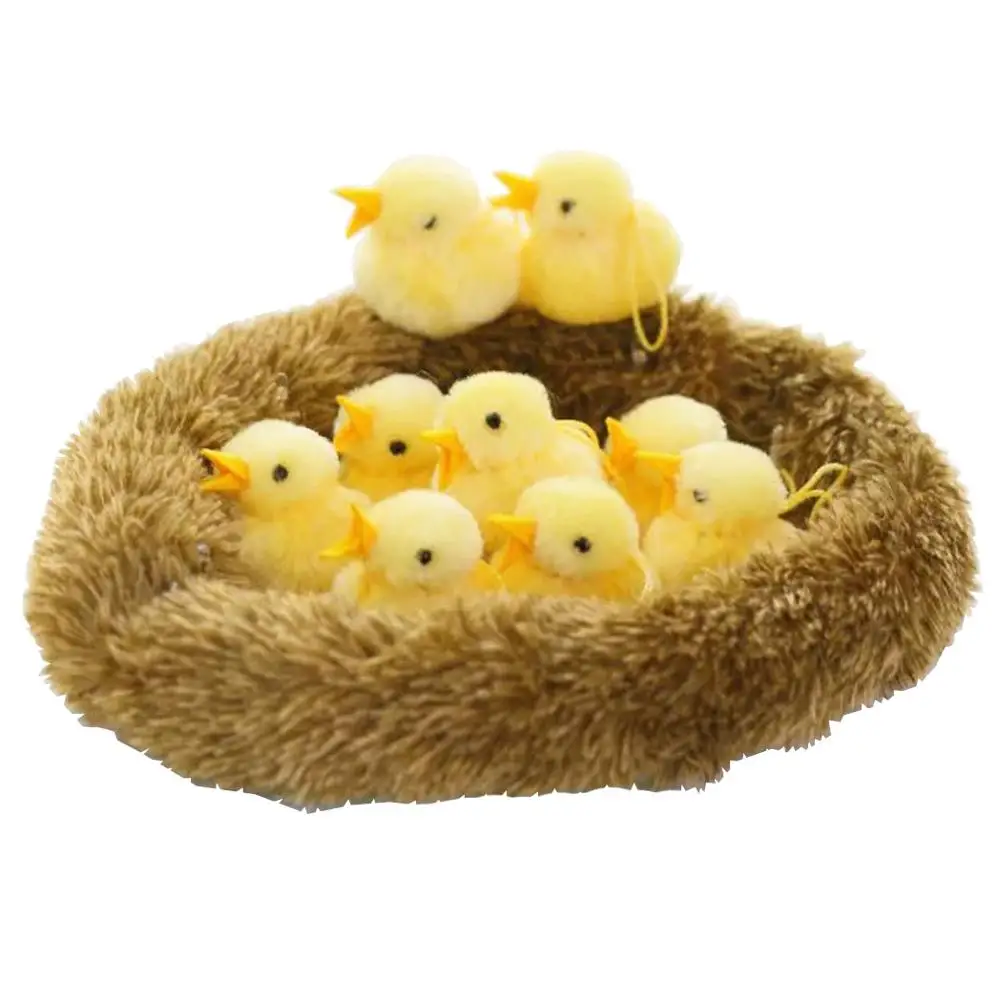 Большой Цыпленок чучело плюшевый петух цыплят и гнездо плюшевое животное с