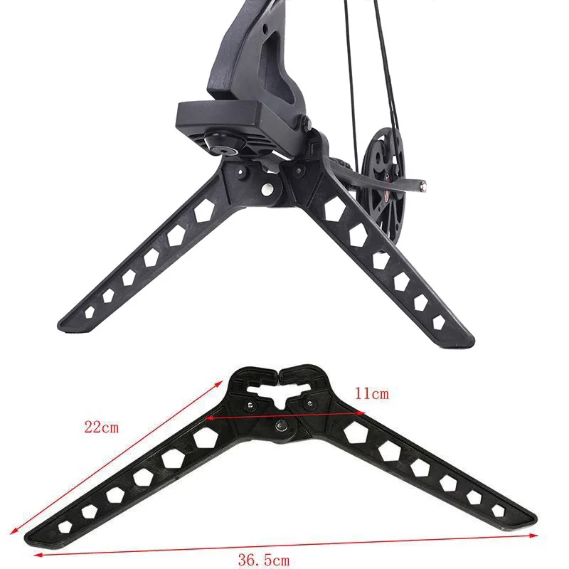 Black Archery Bow Kick Stand Holder Legs For 3D Shooting Range Target Hunting Compound Support Shelf Kickstand | Спорт и развлечения