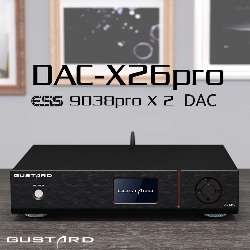 Gustard DAC X26PRO ESS9038PRO DUAL CORE MQA Full decoding DSD512 PCM768KHz LDAC Bluetooth 5.0 Decoder|Цифро-аналоговые