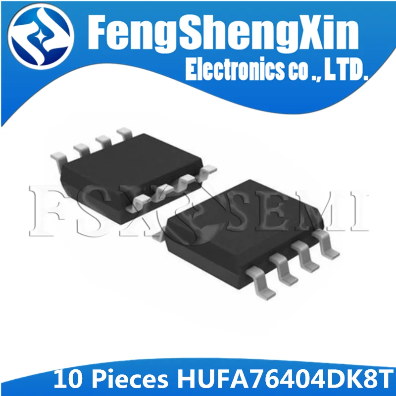 

10 шт./лот Новый HUFA76404 HUFA76404DK8T 76404 SOP-8 N-Channel Dual MOSFET IC