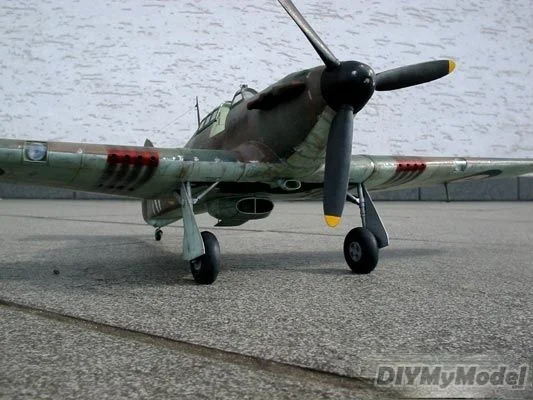 DIYMyModeI-KIT de construcci&oacute;n de modelo de papel manual, rompecabezas de juguete hecho a mano, accesorios de pel&iacute;cula, versi&oacute;n Harrinsky de brit&aacute;nico hurricane fighter, DIY-2