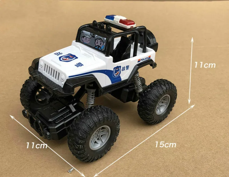 

2020 New Mini Inertial Vehicle Four-Wheel-Drive Plastic Children Toy Car Pull Back Stunt Car