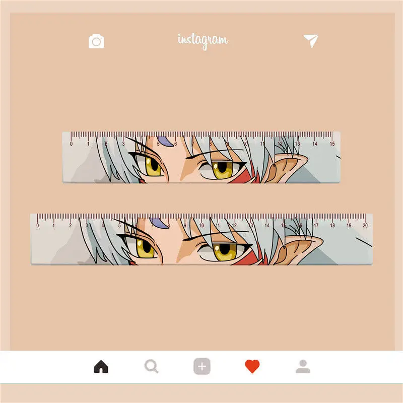 

Правитель из аниме Inuyasha, прямые линейки, милая мультяшная Канцелярия для студентов, канцелярские принадлежности