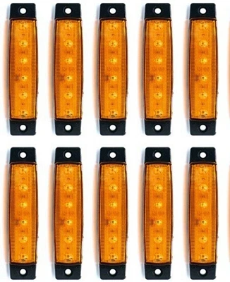 6 LED amber 8pcs Marlaa 2 шт. 8 19 46 75 светодиодов задний стоп-сигнал для прицепа грузовика караван лодки автомобиля 1 пара 12 В/24 В Ван автомобиля задний сигнальный фонарь - Цвет: 6 LED amber 8pcs