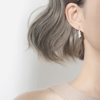 obear triangle korean tide delicate siver plated temperament literary personality fashion female dangle earrings