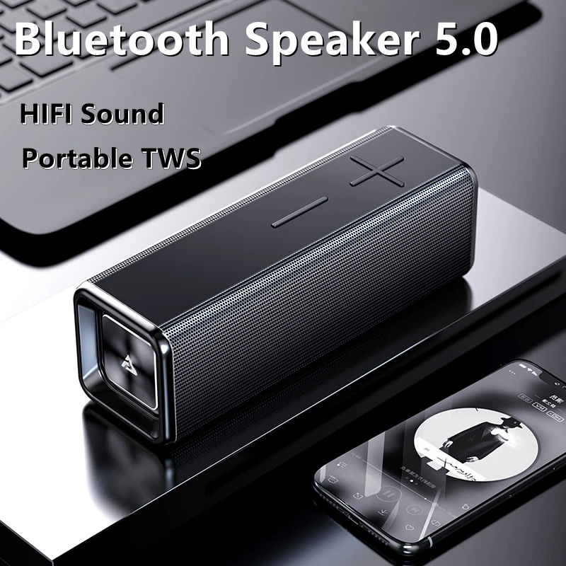 Wireless Soundbar  Blutooth 5.0 Speakers Subwoofer Powerful Portable Hifi Sound Box Amplifier U Disk Outdoor 10W TF Card Audio