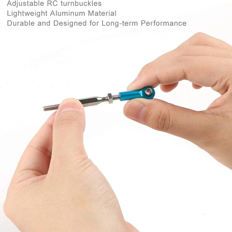 6 RC Регулируемый винтовой стержень из алюминиевого сплава Шатун 1/10 рулевой для