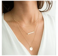 jujie stainless steel geometric pendant necklaces women necklace gold chain donot fade jewelry