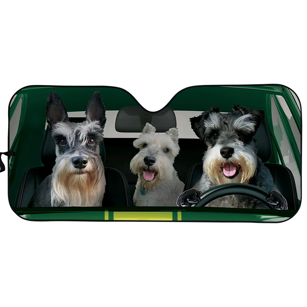 

Cute Animal Dogs Pattern UV Protected Universal Car Windshield Sun Shade Car Front Window Sunshade Auto Interior Accessories