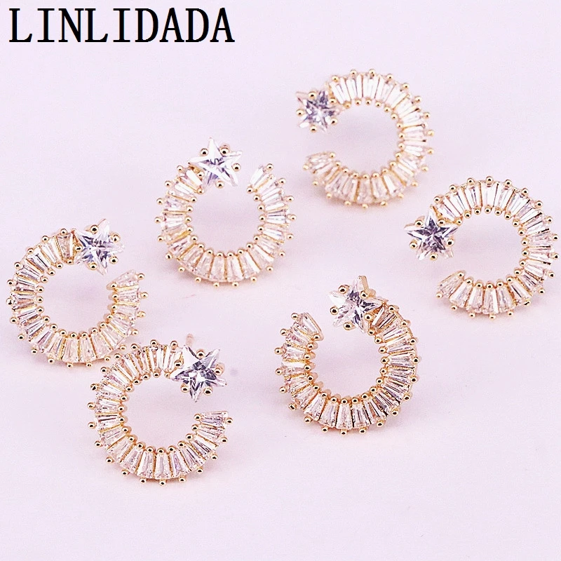 8 пар новые модные женские серьги гвоздики золотого цвета|Серьги-гвоздики| |