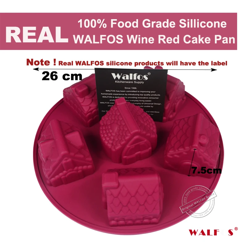 

1 pc Small House Cake Mold Silicone Christmas 6 House Chiffon Cake Mold DIY Fondant Different Shape House Baking Mould cake pan