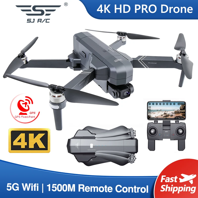 SJRC F11 4K PRO беспилотные летательные аппараты с Камера HD Профессиональный GPS 2 осевой