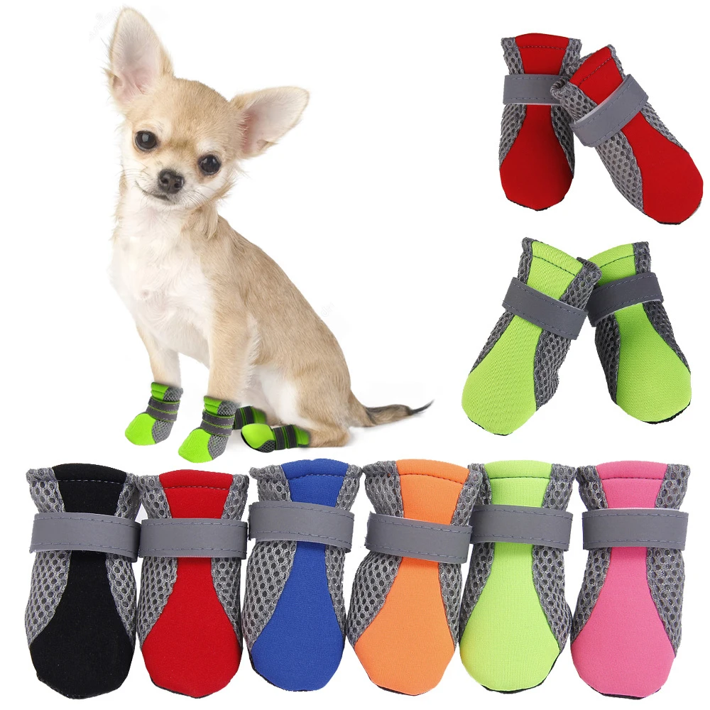 

Pet Shoes Teddy Small and Medium-sized Dog Outdoor Waterproof Soft Bottom Breathable Rain Boots Toe Protection Running Shoes