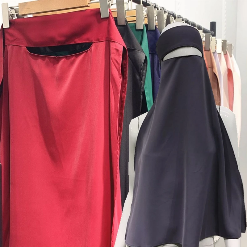 Женская мусульманская капота Niqab Паранджа скромная одежда хиджаб однослойный