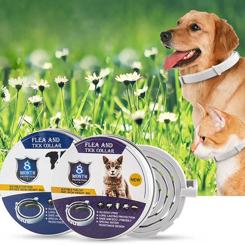 

Hot Sale Removes Fleas And Ticks Collar For Dog Cat Up To 8 Months Anti-mosquito & Insect Repellent Breakaway Adjustable Collars