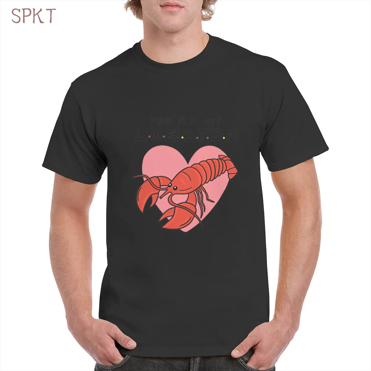 

Friends Love T-shirt Harajuku Streetwear Top 100% Cotton Oversized Tee Aesthetic You're My Lobster Graphic t shirt Unisex