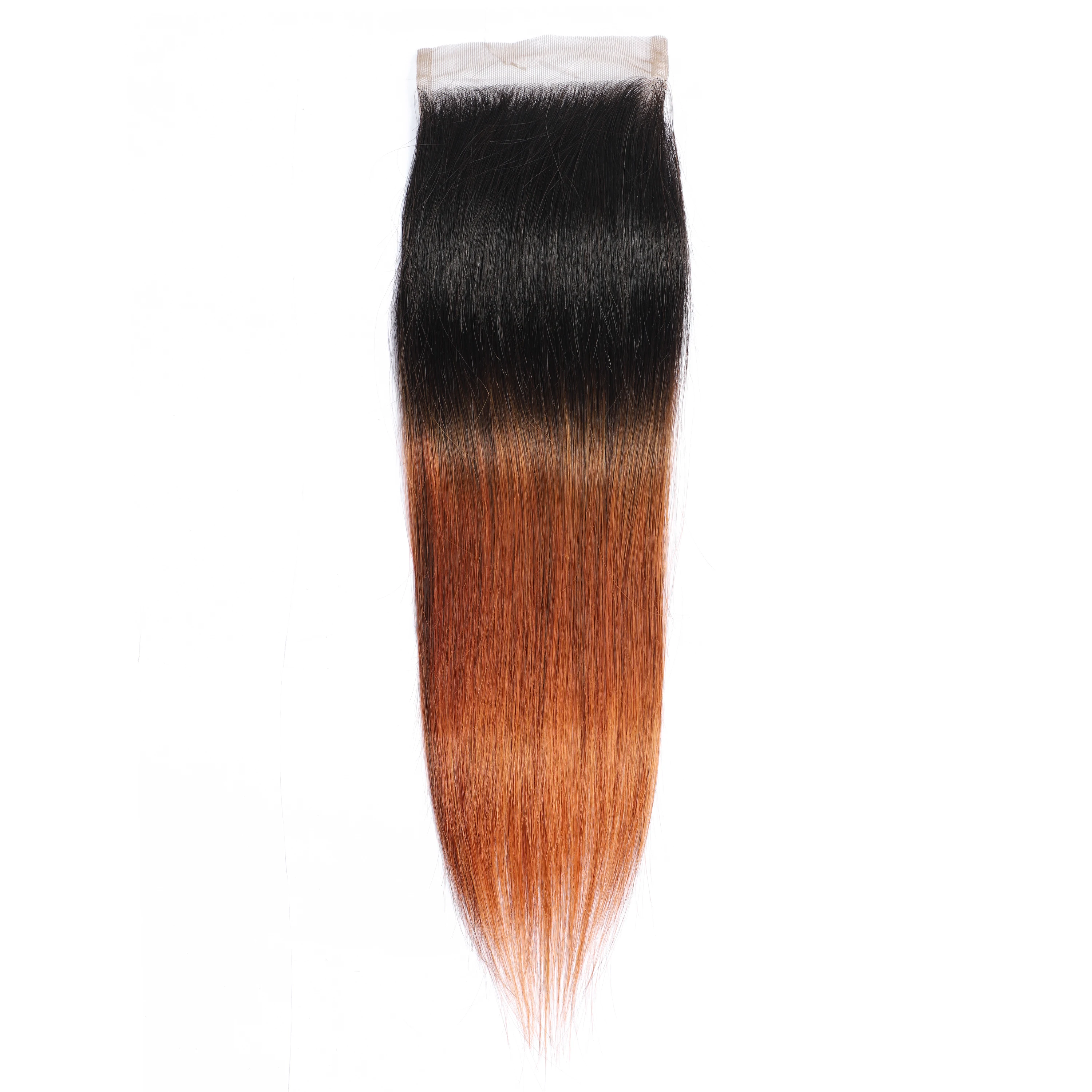 Ed T1b #4#27#30 Lace Closure 4x4 Brazilian Straight Hair Closure Human Hair Non-remy Closures