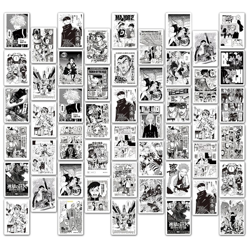 103050100pcs mix anime jujutsu kaisen demon slayer stickers decals laptop phone car cool waterproof sticker kid classic toy free global shipping