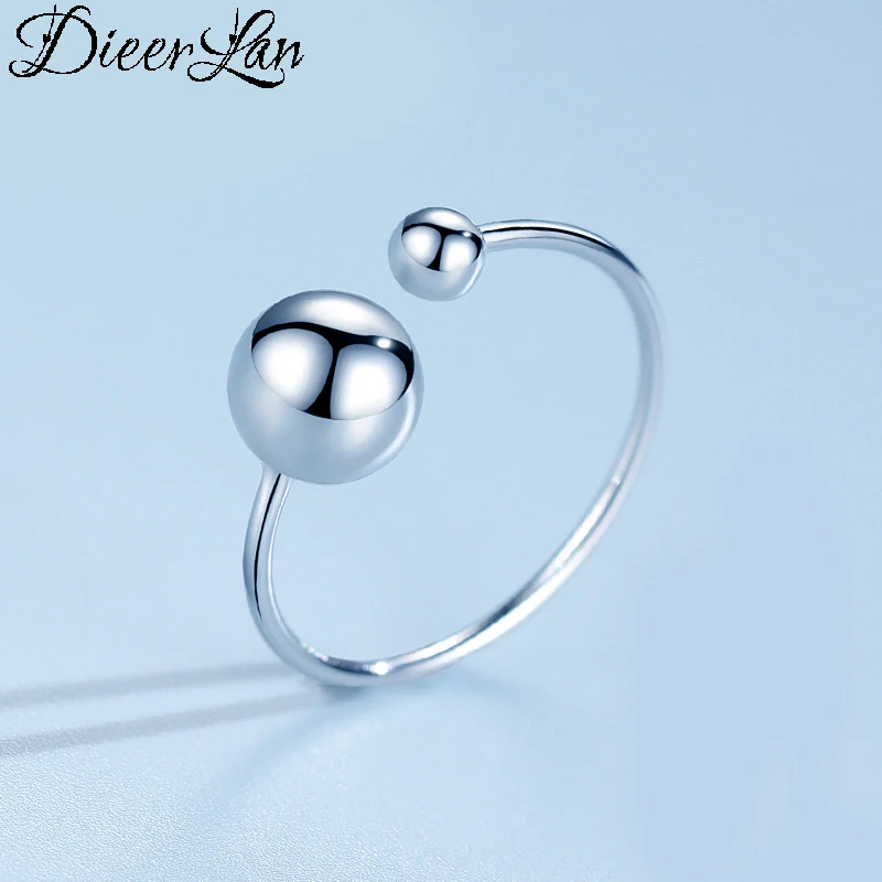 

Оригинальные Модные Винтажные кольца в виде Соединенных шариков для женщин в стиле панк из тайского серебра с изменяемым размером кольца