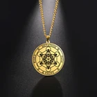 LIKGREAT Archangel Metatron Angel of Life Seal Соломон мужской ожерелье Каббала Амулет из нержавеющей стали ювелирные изделия викингов