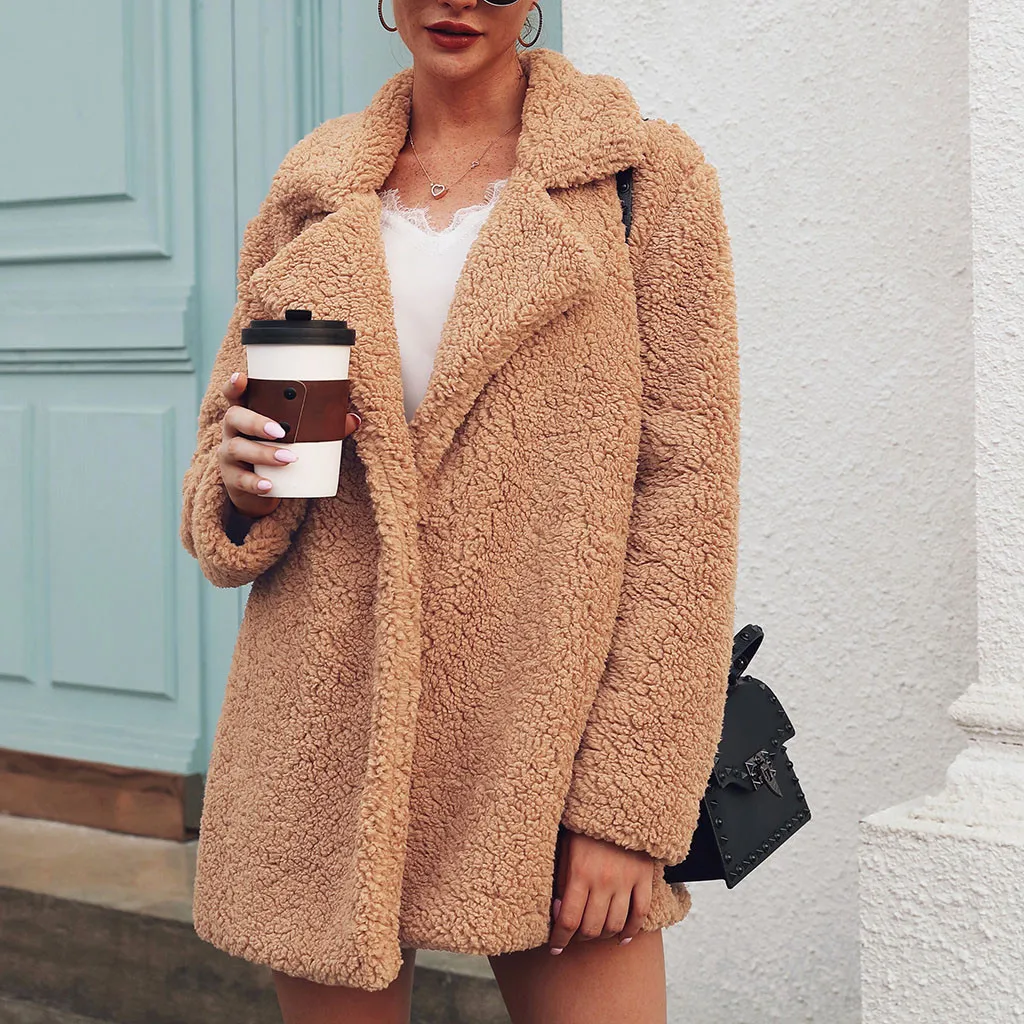 Женское пальто с искусственным мехом Повседневная теплая куртка Chaquetas Mujer зима