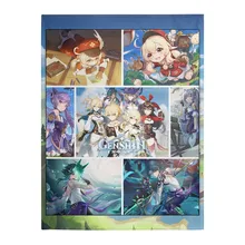 Genshin Impact Soft Plush Plaid Fleece Blanket for Kids Adult Winter Bedspreads Keep Warm Sofa Quilt mantas de cama invierno (2)