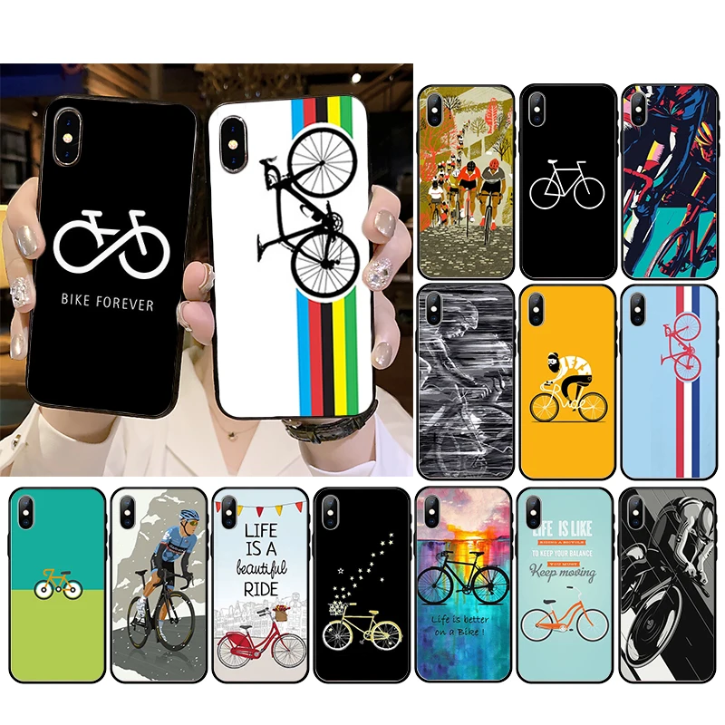 

BIKE CYCLING art Phone Case For iPhone 13 12 11 Pro Max 12 mini XS MAX XR SE2 8 7 Plus X Case