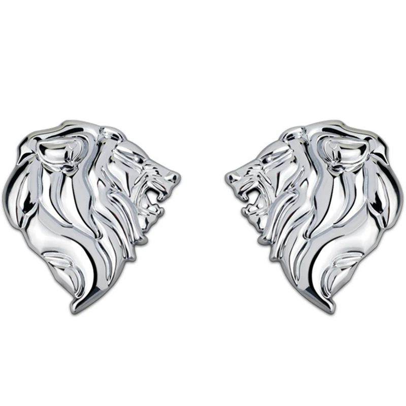 

Lion Head Badge Metal Car Sticker For Peugeot 307 308 206 5008 208 107 106 Creative Animals Emblem Car Exterior Decoration