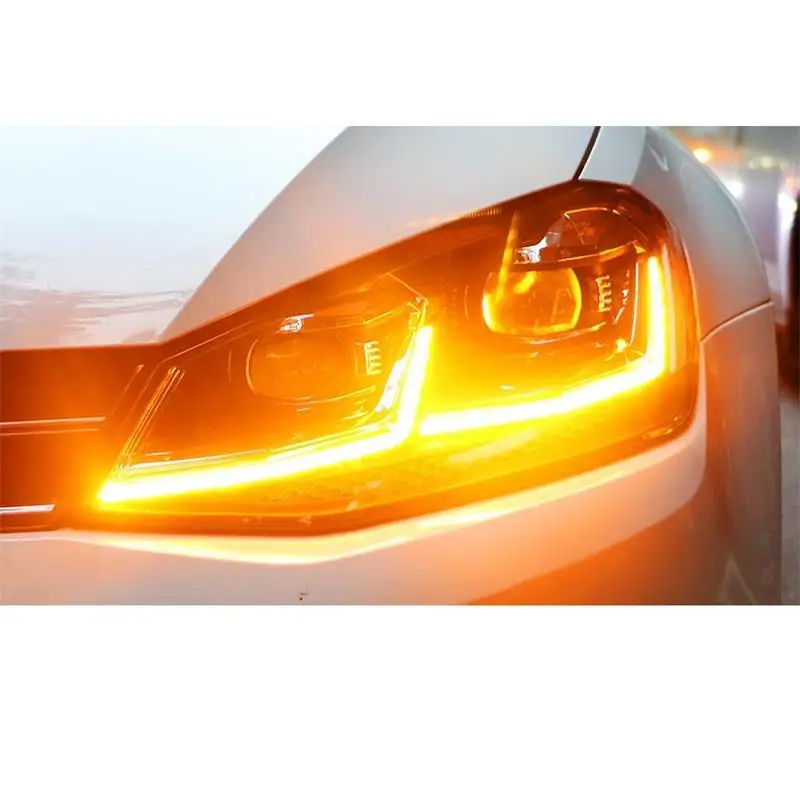 Drl Automovil Запчасти для укладки Neblineros Led Para Автомобильные фары Задние Автомобильные фары в сборе 14 15 16 17 для Volkswagen Golf 7