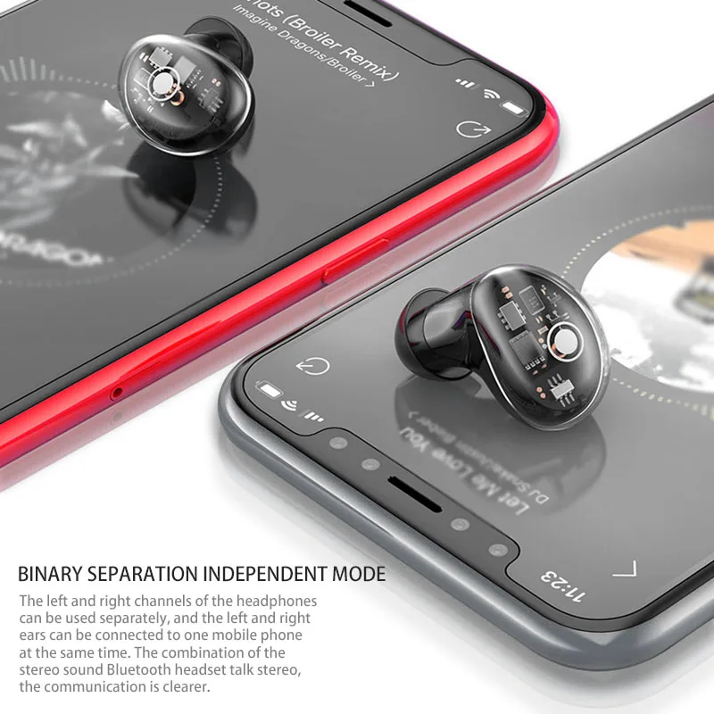 Беспроводной наушники вкладыши TWS Bluetooth 5 0 светодиодный цифровой Дисплей Шум