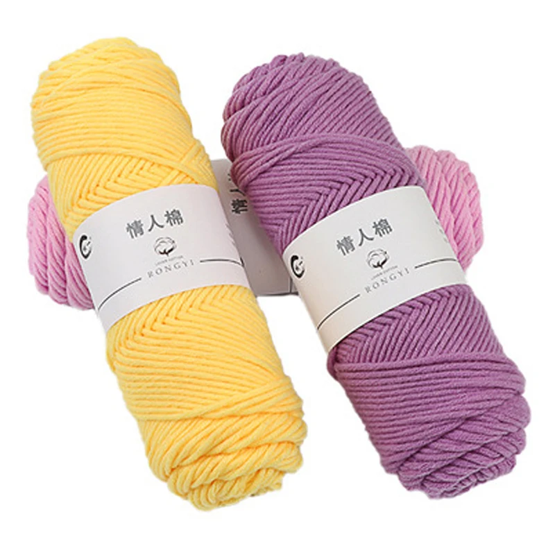 

Super Thick Yarn Cotton Skincare Hand Knitting Scarf Coat Soft Yarn For Hand Knitting Women DIY Making A Scarf