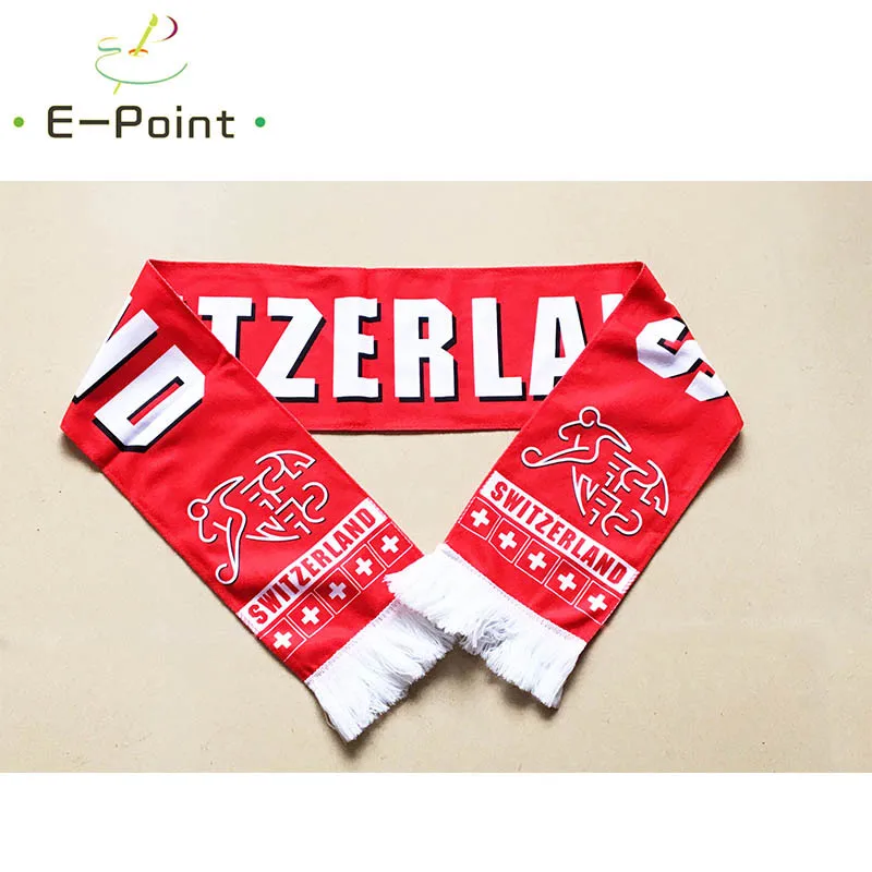 

145*16 cm Size Switzerland National Football Team Scarf for Fans 2018 Football World Cup Russia Double-faced Velvet Material