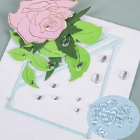 100 500pcs simulation dew drops card making accessories metal cutting dies and stamps scrapbooking album decoration waterdrop
