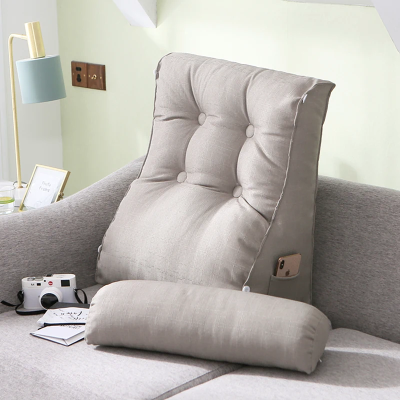 Nordic Solid Color Cushions Home Decor Bed Pillow Triangle Sofa Cushion Office Meditation Chair Backrest Cojines Gift FK026 | Дом и сад