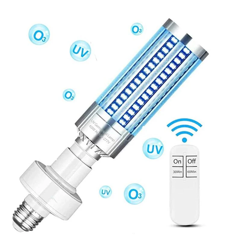 Новая УФ бактерицидная лампа E27 Led UVC светильник с пультом дистанционного