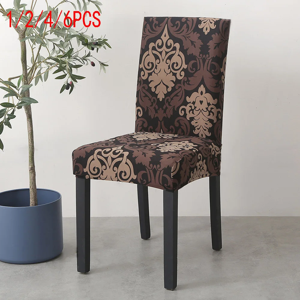 1/2 шт. черный чехол для стула с принтом съемный моющийся сиденья столовой