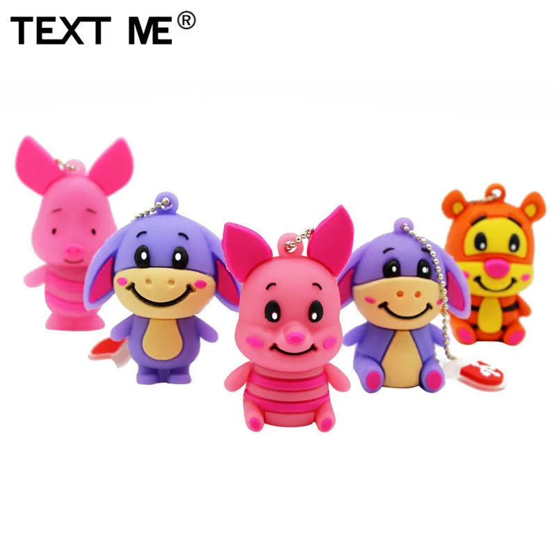 TEXT ME 64 ГБ 4 ГБ 8 ГБ 16 ГБ 32 ГБ милый мини-поросенок тигренок модель usb флеш-накопитель usb 2,0 флешка