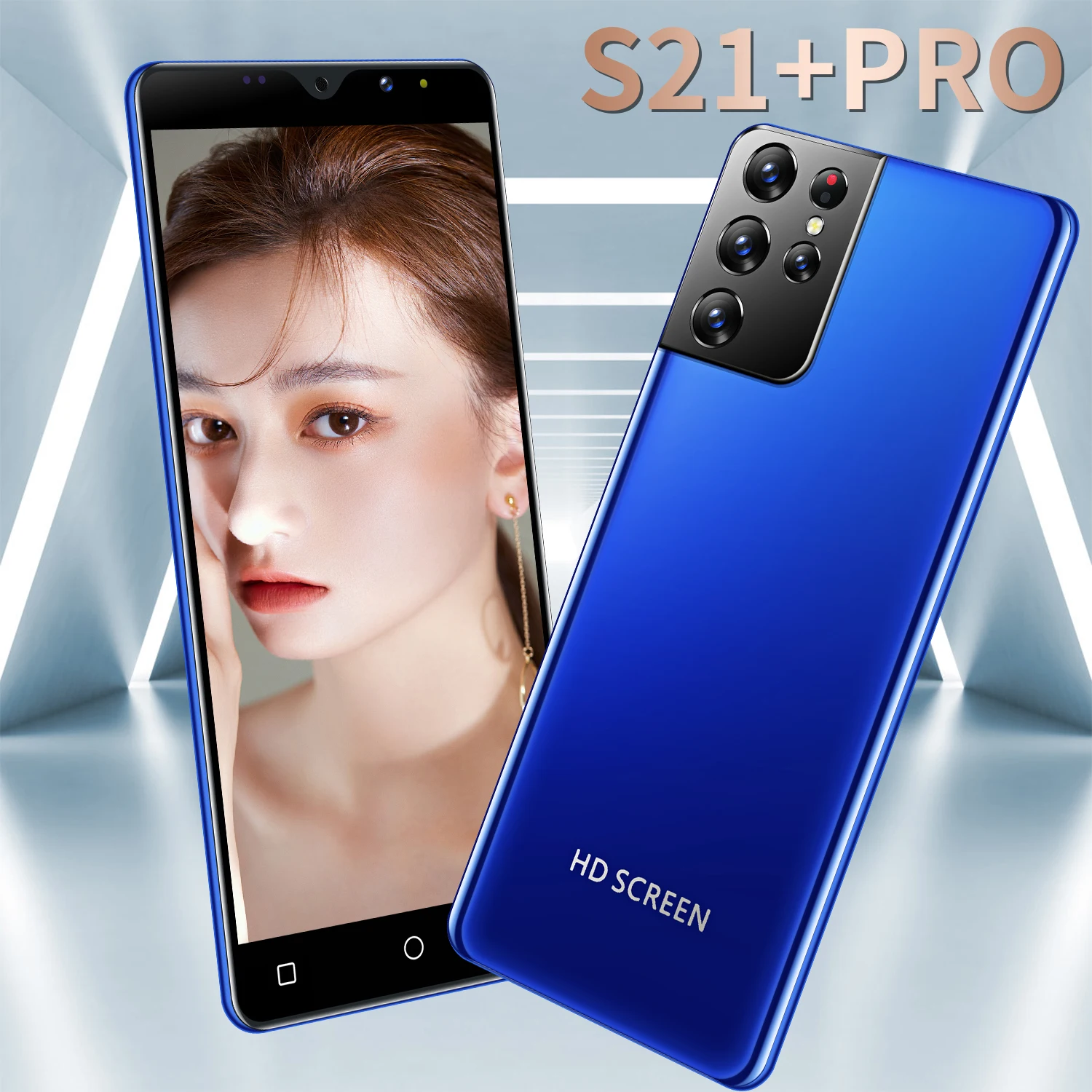 

Hot 5G Global Version S21+PRO 6.3 Inch Smartphone 6800mAh 8GB 256GB Dual SIM Mobilephone Face ID Unlocked Google Network Phone