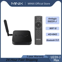 minix neo u22 xj max wifi 6 amlogic s922x j 4gb ddr4 64gb emmc smart tv box dolby video audio 802 11ac ultra hd android media hu