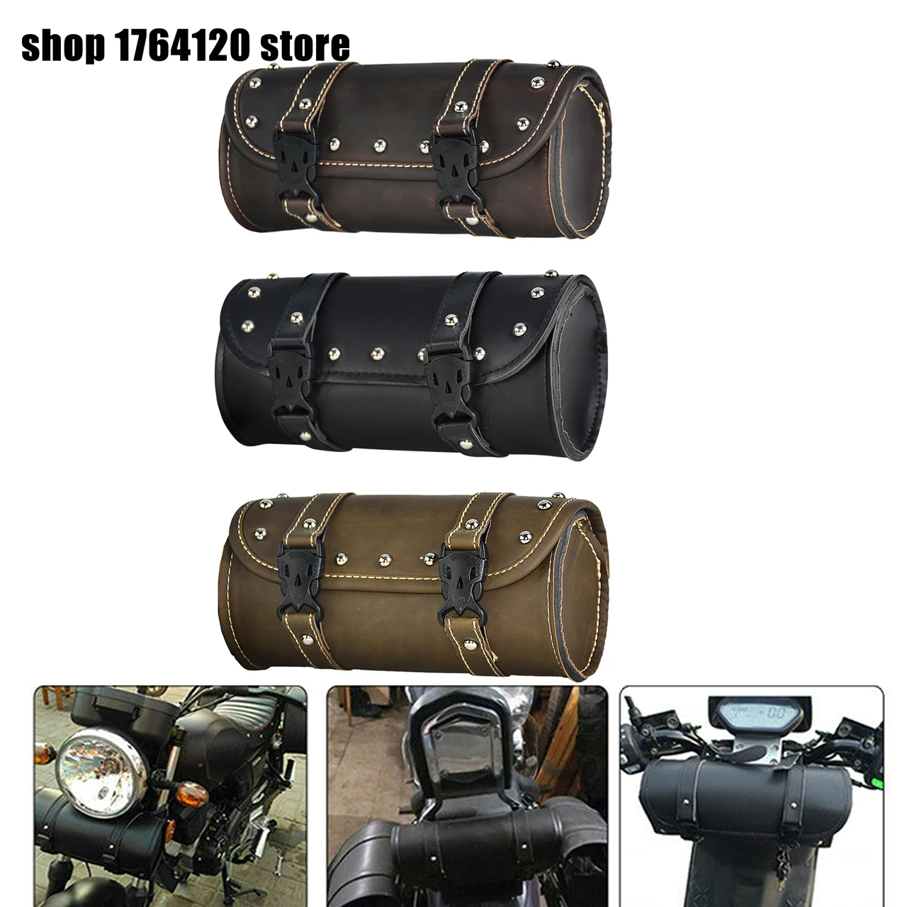 Сумка для инструментов круглая сумка вилок черная винтажная коричневая боковых