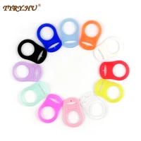 tyry hu 30pcs baby dummy pacifier holder clip adapter for mam ring multi colors silicone button for newborn baby accessories