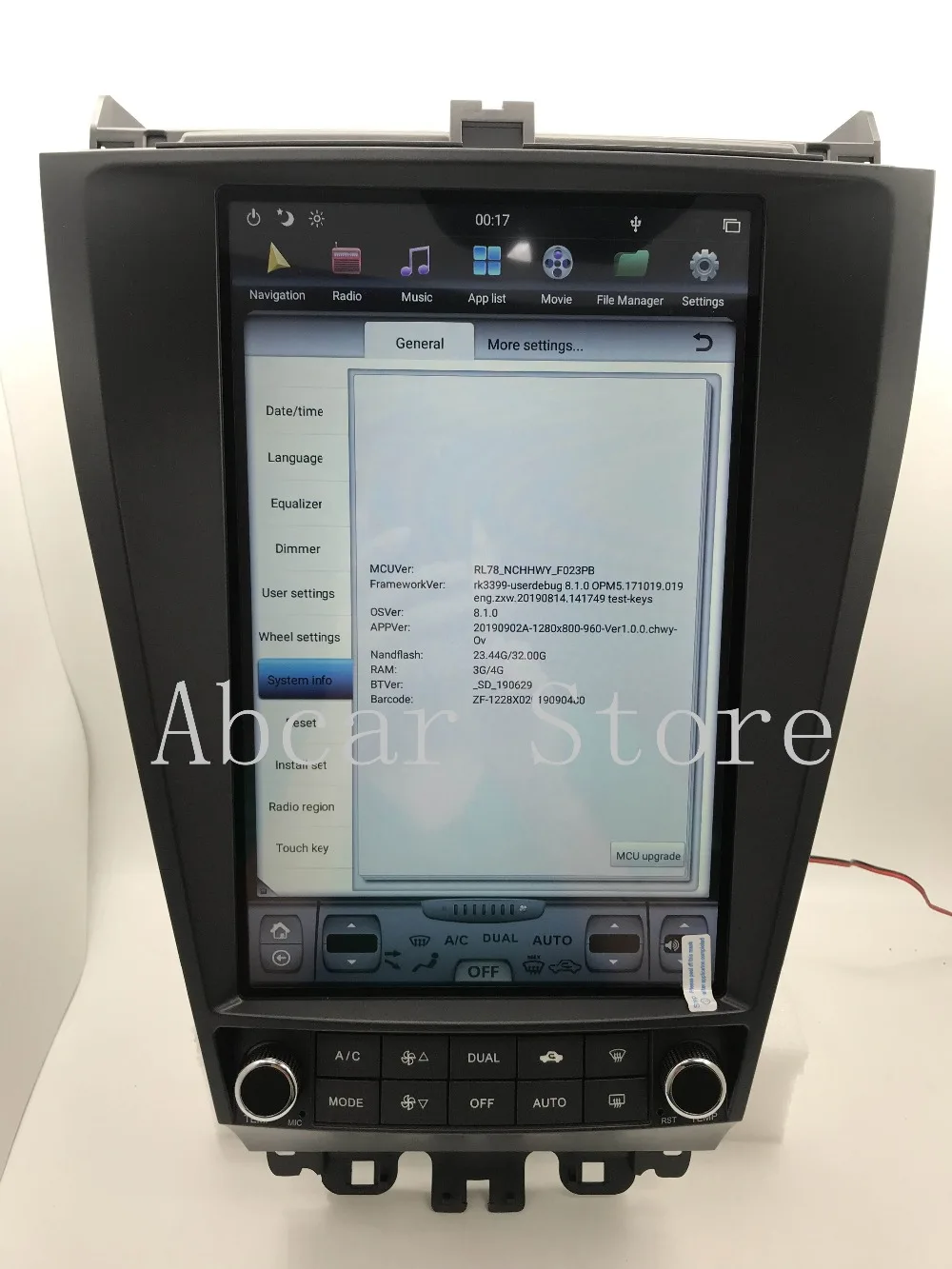 12,1 ''Tesla стиль Android 8,1 автомобильный dvd-плеер gps навигация для HONDA ACCORD 7 семь 2003-2007 стерео радио PX6 HDMI авто ips