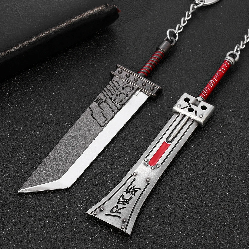 Игра Final Fantasy Remake Cloud Strife Buster брелок в виде меча Металл Zack Fair Game Chaveiro для ключей