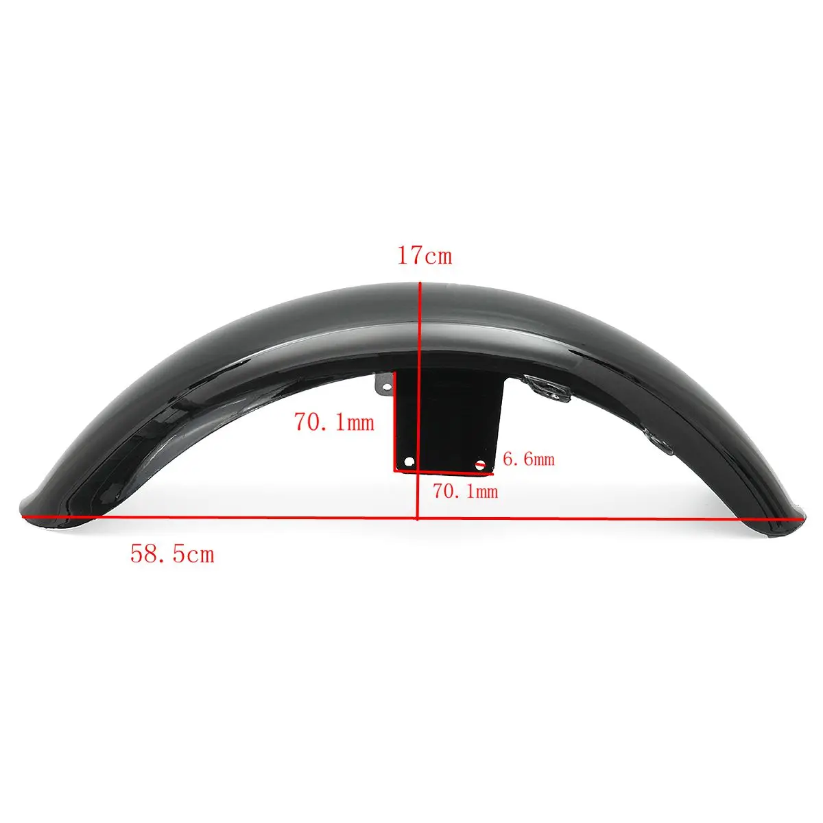 

Motorcycle Mudguard Front Fender ABS Mudflap Black For Honda Shadow VT600 VLX600