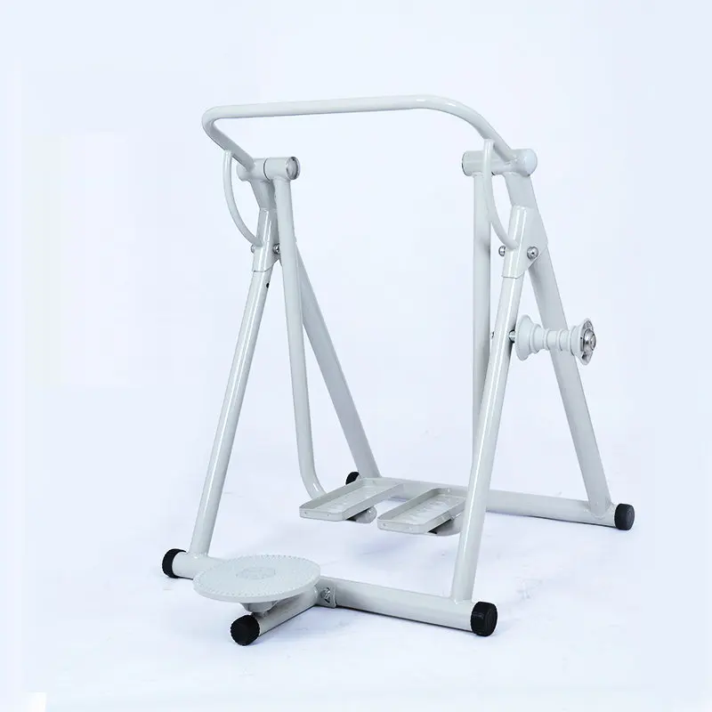 Folded Elliptical Glider Machine, Home Gym Workout Air Walkers, Total Body Cardio Exercise Stair Stepper Equipment
