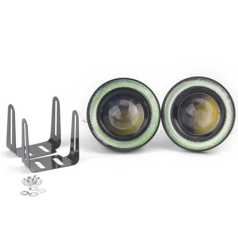 

COB Fog Light DRL Lamp Halo Ring Projector SUV 1200LM 2pcs Set 3.5 Inch